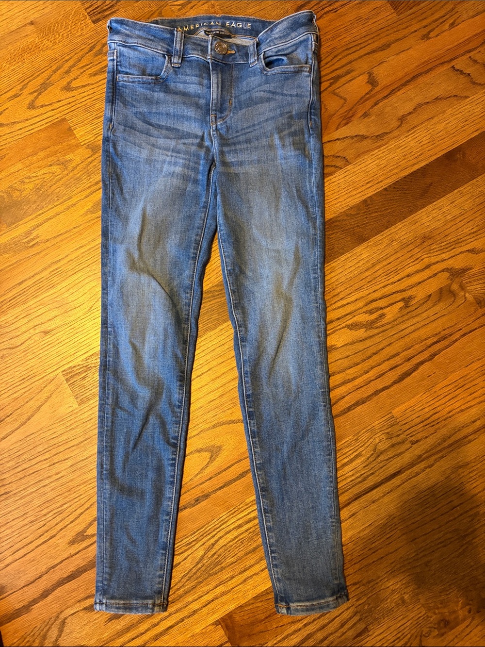 American Eagle Outfitters Women's Medium Blue Skinny Jeans size 0 short